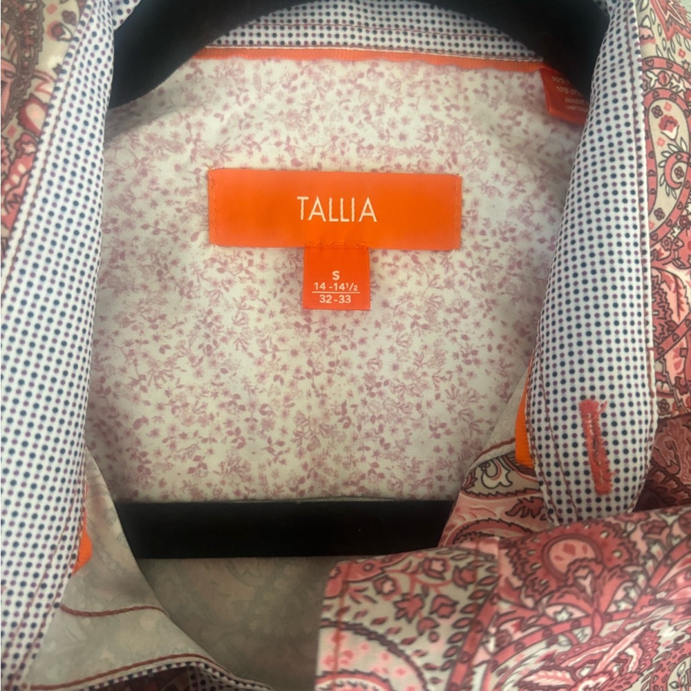 Tallia Pink and Orange Floral Shirt